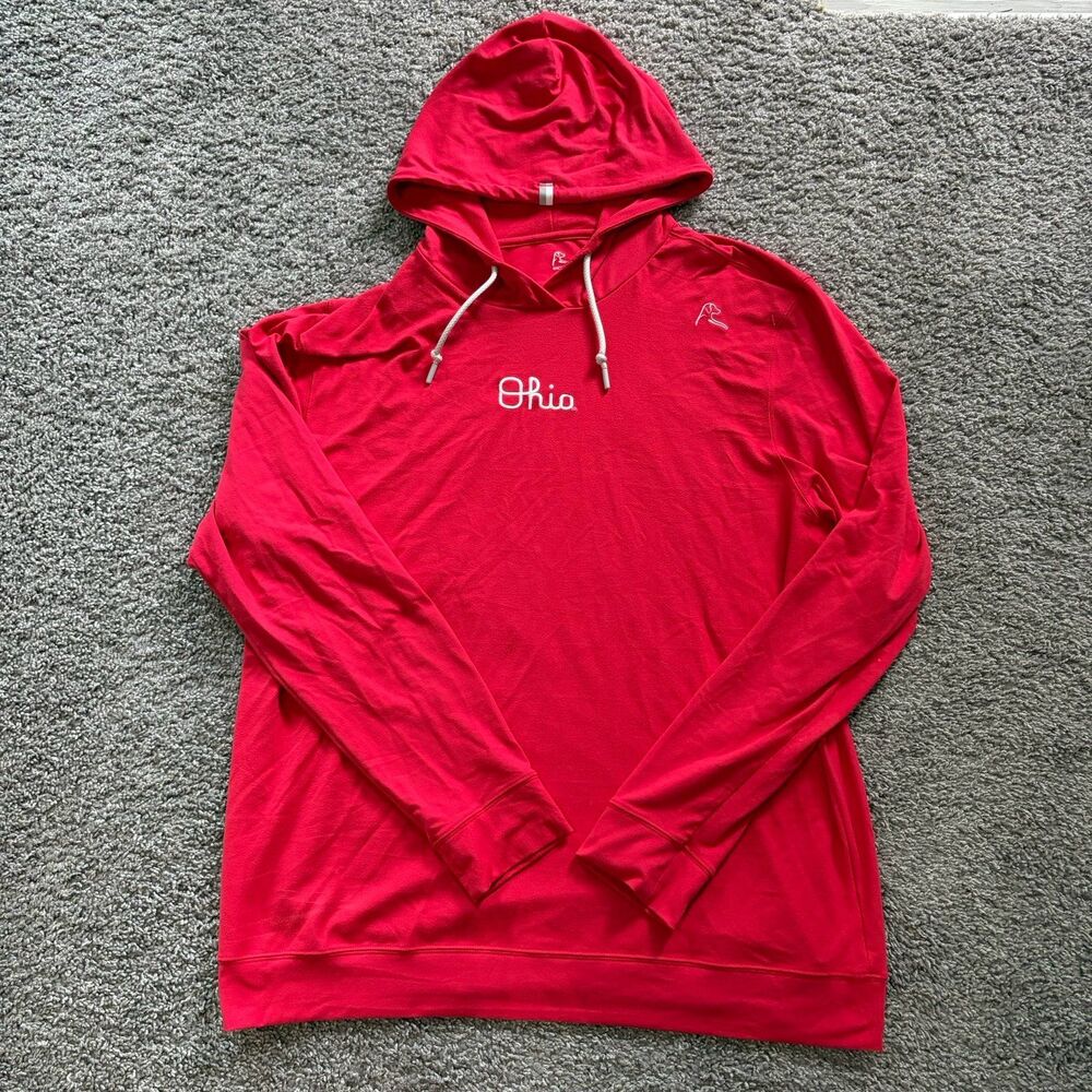 Rhoback Hesi Collegiate Hoodie Ohio State Buckeyes Roar Red Men’s XL Sweatshirt